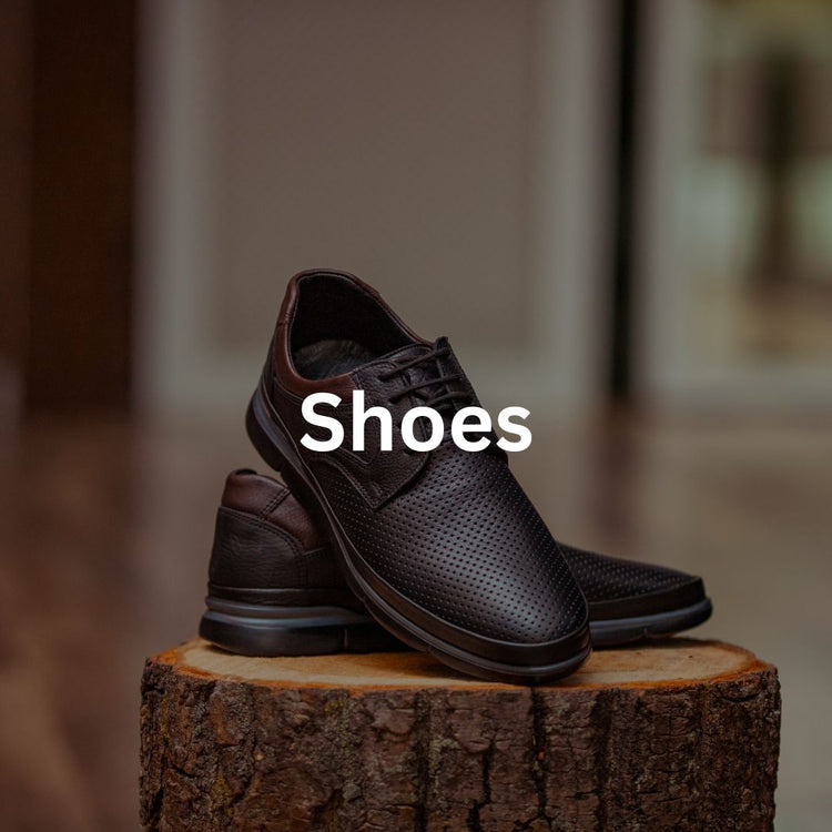 Men's shoes in formal, casual, and athletic designs.