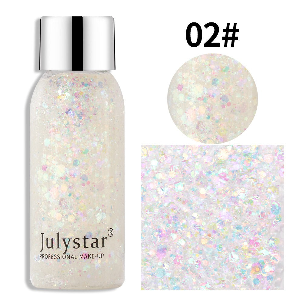 Julystar diamant cassé paillettes poudre transfrontalière Pop Show scène boîte de nuit maquillage paillettes ombre à paupières maquillage