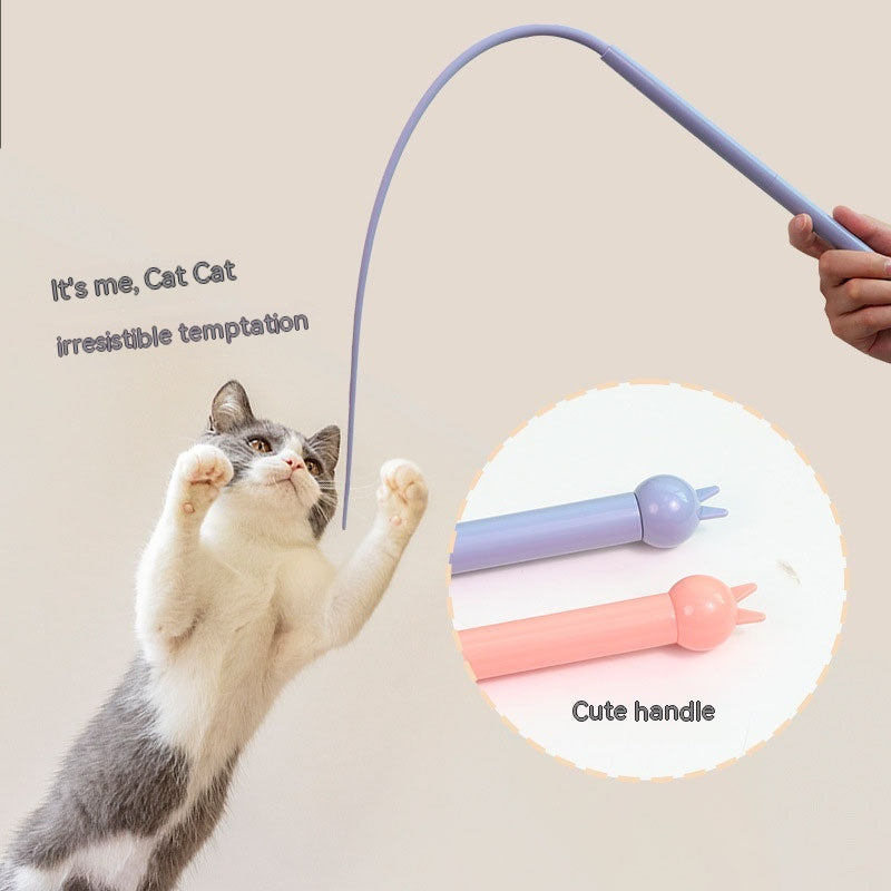 Silicone Cat Playing Rod Simulation Mouse Catching Can Be Replaced