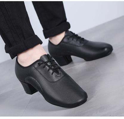 Chaussures de danse latine pour hommes en cuir véritable