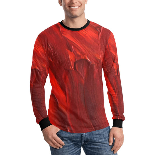 T-shirt à manches longues pour hommes Red Art