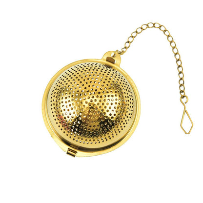 Gold Pendant Chain Tea Ball Stainless Steel Filtration Office Tea Making Device