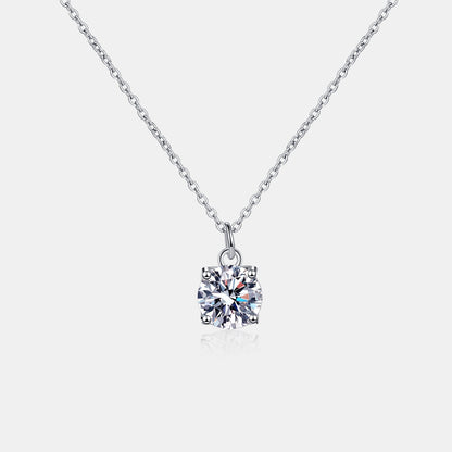 1 Carat Moissanite 925 Sterling Silver Necklace - Jaazi Intl