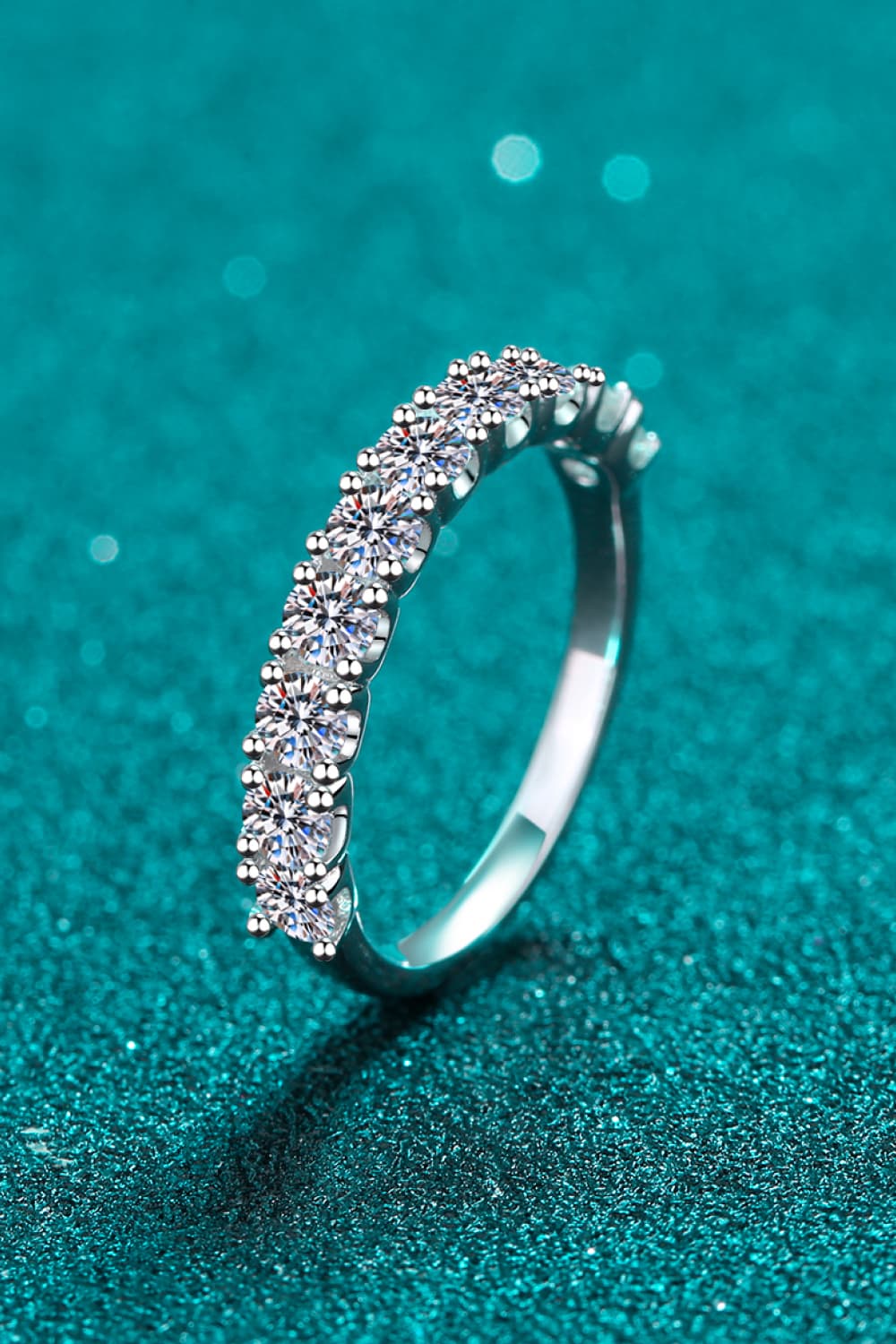 1 Carat Moissanite Half - Eternity Ring - Jaazi Intl