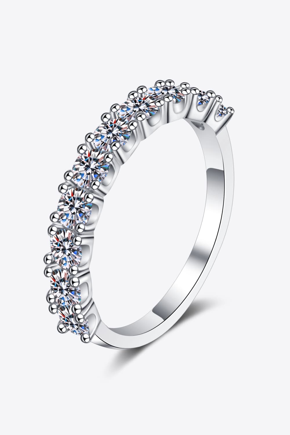 1 Carat Moissanite Half - Eternity Ring - Jaazi Intl