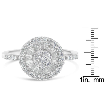 10KT White Gold Diamond Cocktail Ring (1 cttw, H - I Color, SI2 - I1 Clarity) - Jaazi Intl