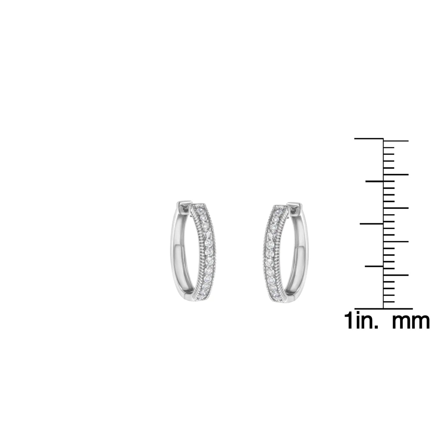 10KT White Gold Diamond Hoop Earring (1.00 cttw, H - I Color, I1 - I2 Clarity) - Jaazi Intl