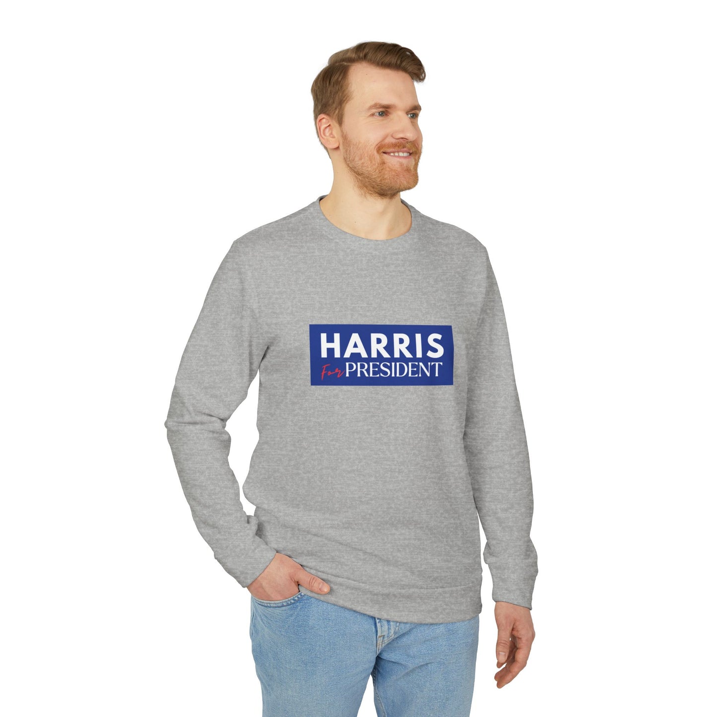 Harris for President Unisex Fleece Crewneck Sweatshirt