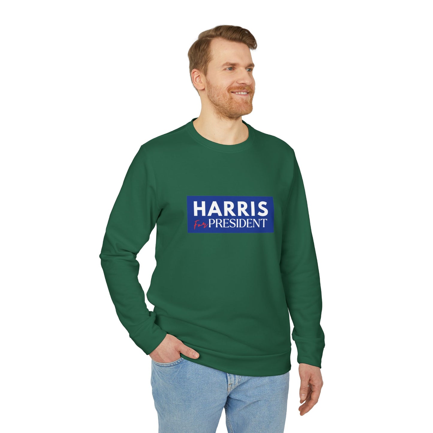 Harris for President Unisex Fleece Crewneck Sweatshirt