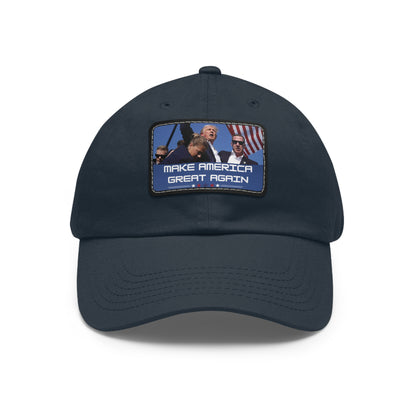 Make America Great Again Donald Trump Hat with Leather Patch (Rectangle)