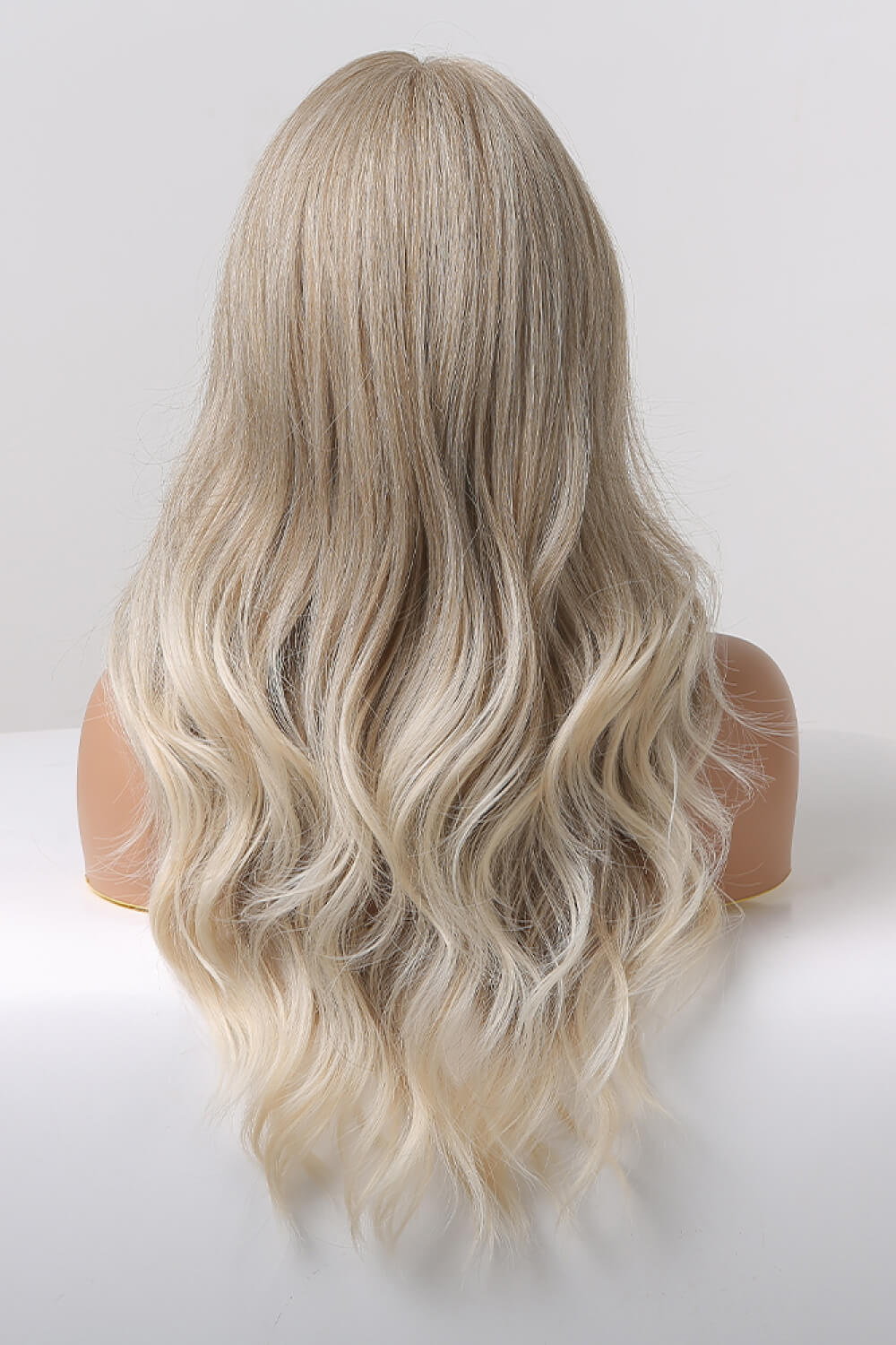 13*2" Lace Front Wigs Synthetic Long Wave 24" 150% Density in Medium Blonde Highlights - Jaazi Intl