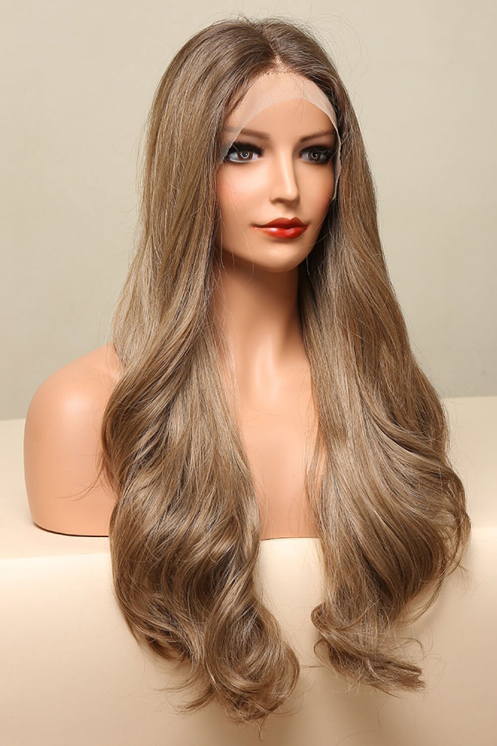 13*2" Lace Front Wigs Synthetic Long Wave 26" 150% Density in Golden Brown - Jaazi Intl