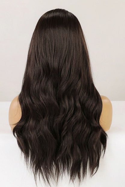 13*2" Lace Front Wigs Synthetic Long Wave 26" Heat Safe 150% Density in Brown - Jaazi Intl