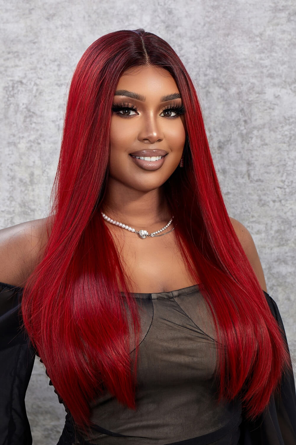 13*2" Lace Front Wigs Synthetic Straight 26" 150% Density - Jaazi Intl