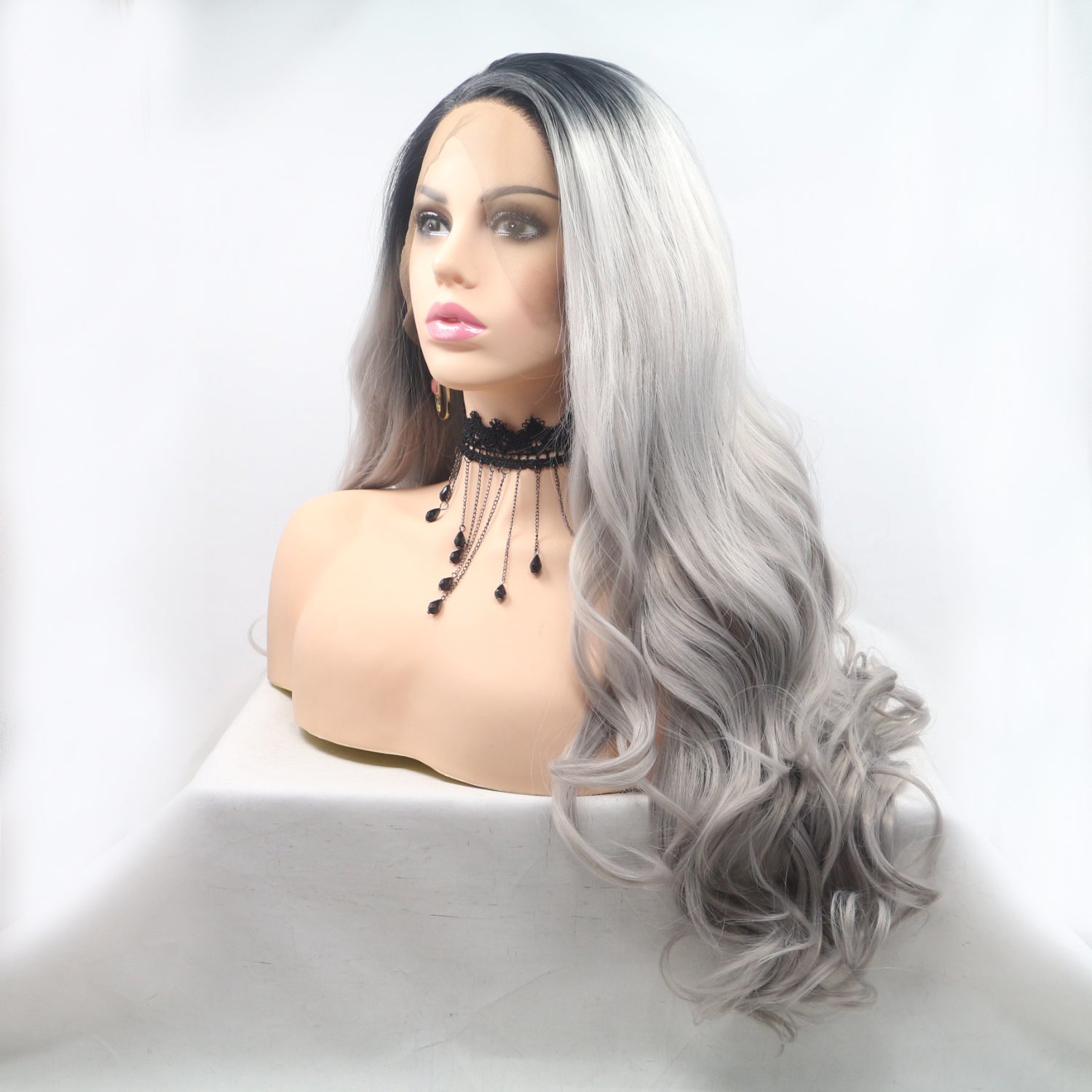 13*3" Lace Front Wigs Synthetic Long Wavy 24" 130% Density - Jaazi Intl