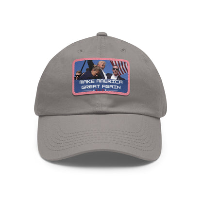 Make America Great Again Donald Trump Hat with Leather Patch (Rectangle)