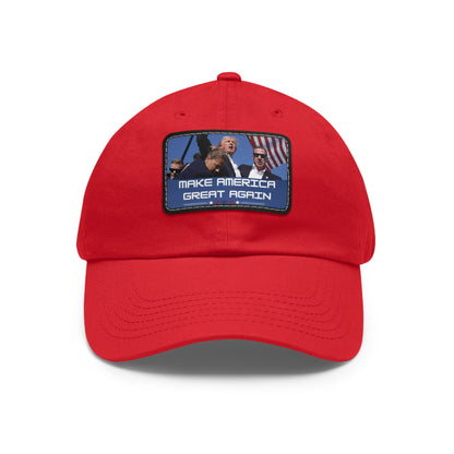 Make America Great Again Donald Trump Hat with Leather Patch (Rectangle)