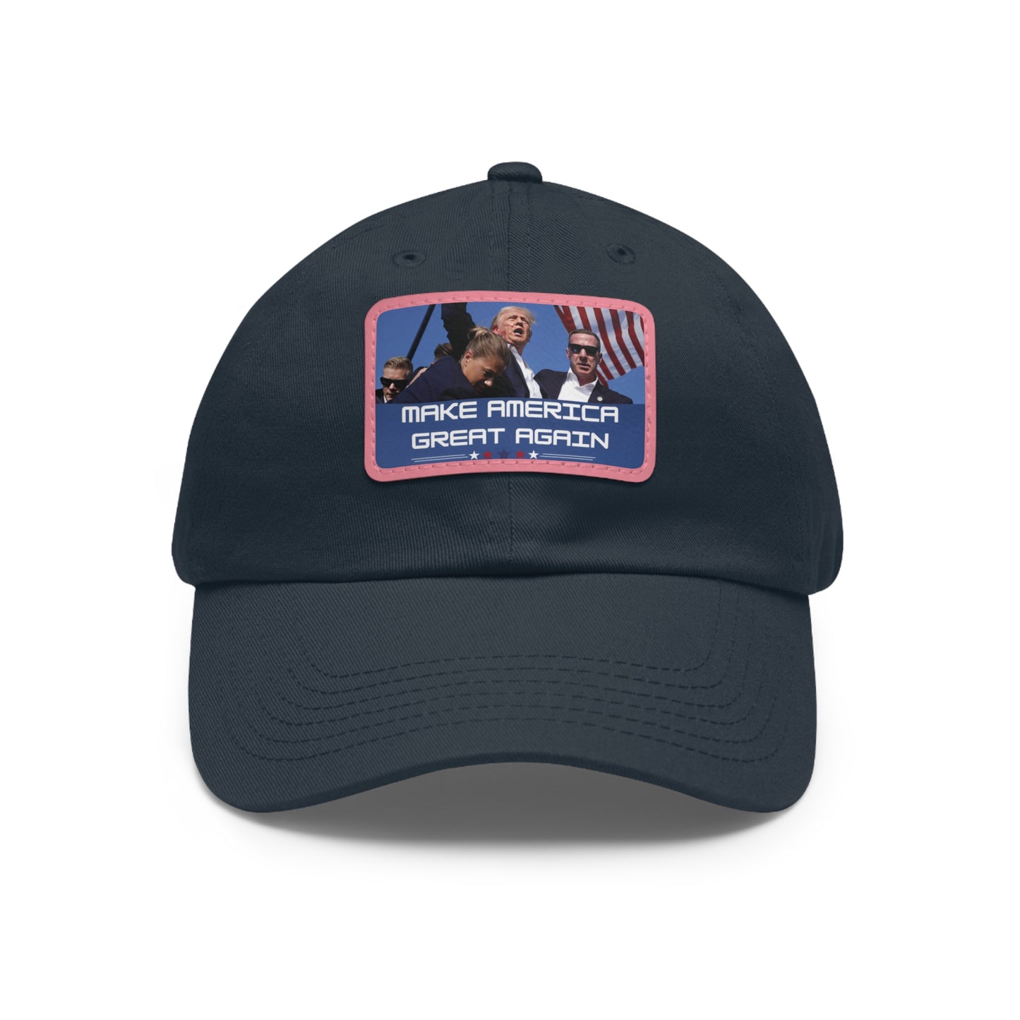 Make America Great Again Donald Trump Hat with Leather Patch (Rectangle)