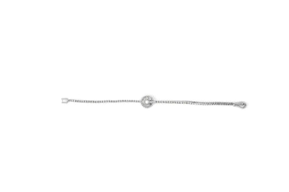 14K White Gold 2 1/2 Cttw Diamond 7" Classic Tennis Bracelet with Medallion Station (H - I Color, I1 - I2 Clarity) - Jaazi Intl