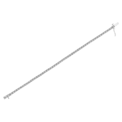 14K White Gold 4 - Prong Set Lab Grown Round Diamond Classic Tennis Bracelet (F - G Color, VS1 - VS2 Clarity) - 7.25" - Jaazi Intl