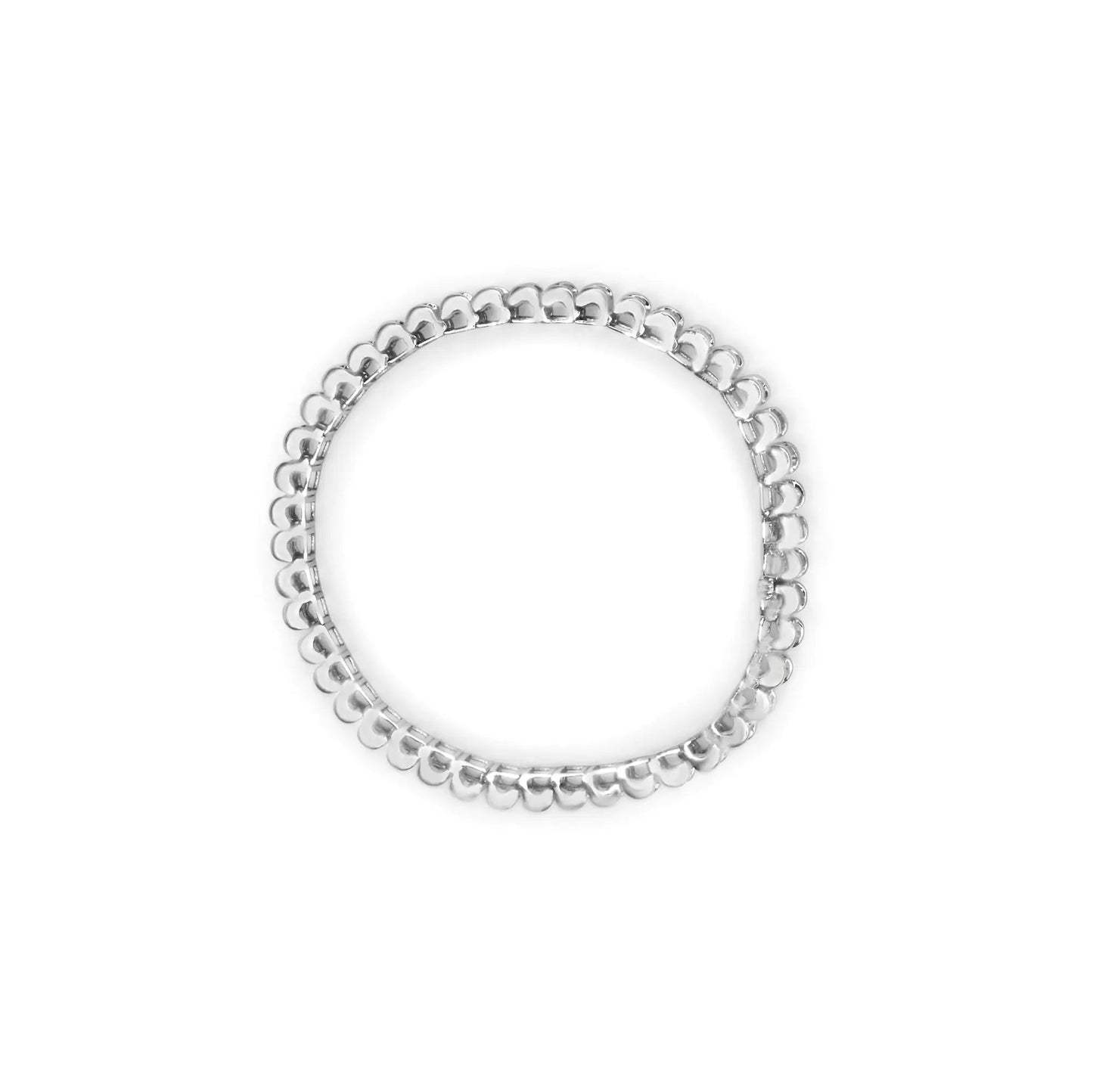 14K White Gold 5.00 Cttw Invisible Set Princess - Cut Diamond Belt and Buckle Tennis 7" Bracelet (H - I Color, SI1 - SI2 Clarity) - Jaazi Intl