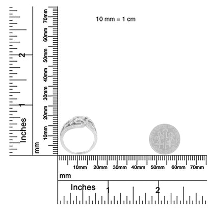 14K White Gold Round Cut Diamond Cluster Ring (1/2 cttw, SI1 - SI2 Clarity, H - I Color) - Jaazi Intl