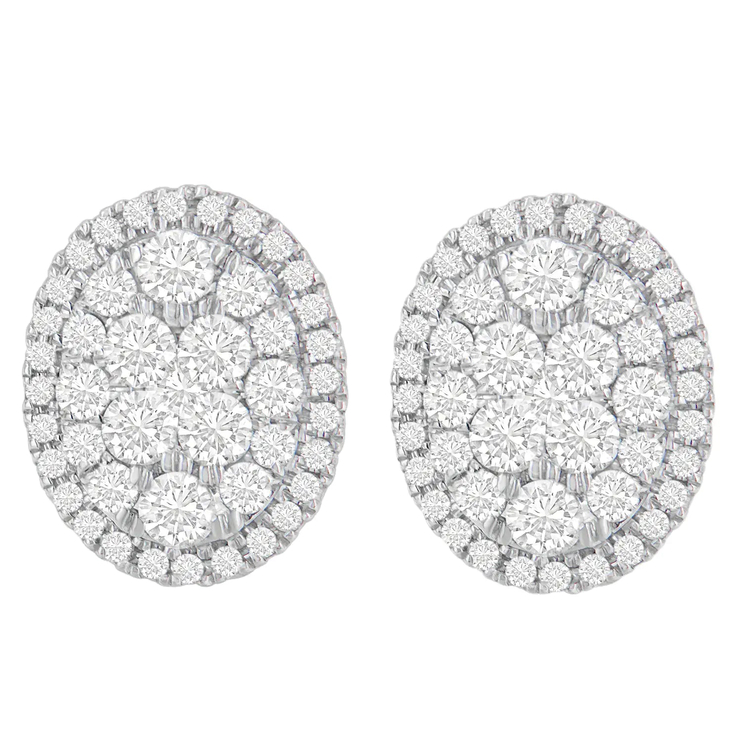 14K Yellow Gold 1 3/4 cttw Round Cut Diamond Earrings (H - I, I1 - I2) - Jaazi International