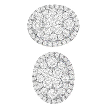 14K Yellow Gold 1 3/4 cttw Round Cut Diamond Earrings (H - I, I1 - I2) - Jaazi International