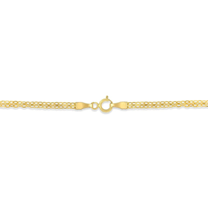 14K Yellow Gold 1/2 cttw Diamond V - Shape Pendant Necklace (I - J, I1 - I2) - Jaazi Intl