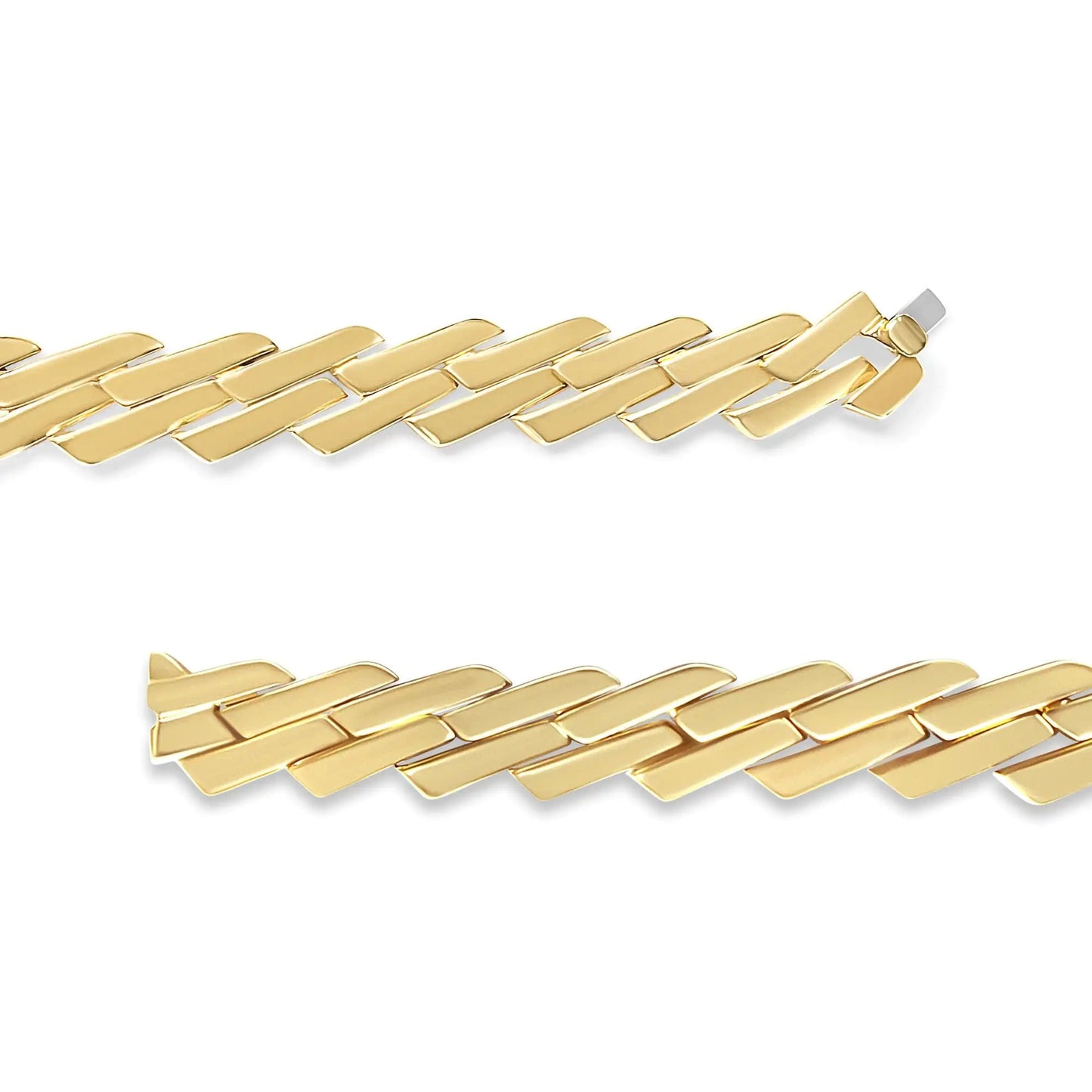 14k Yellow Gold 2 3/4 Cttw Pave Diamond Miami Cuban Curb Link Chain 16" Necklace (H - I Color, SI1 - SI2 Clarity) - Jaazi Intl