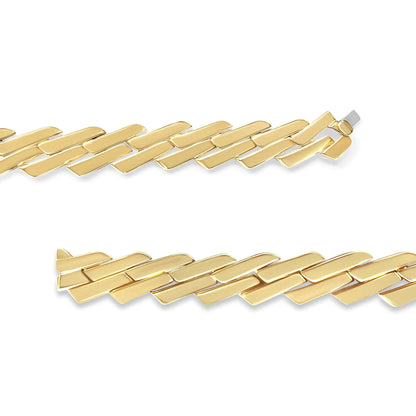 14k Yellow Gold 2 3/4 Cttw Pave Diamond Miami Cuban Curb Link Chain 16" Necklace (H - I Color, SI1 - SI2 Clarity) - Jaazi Intl