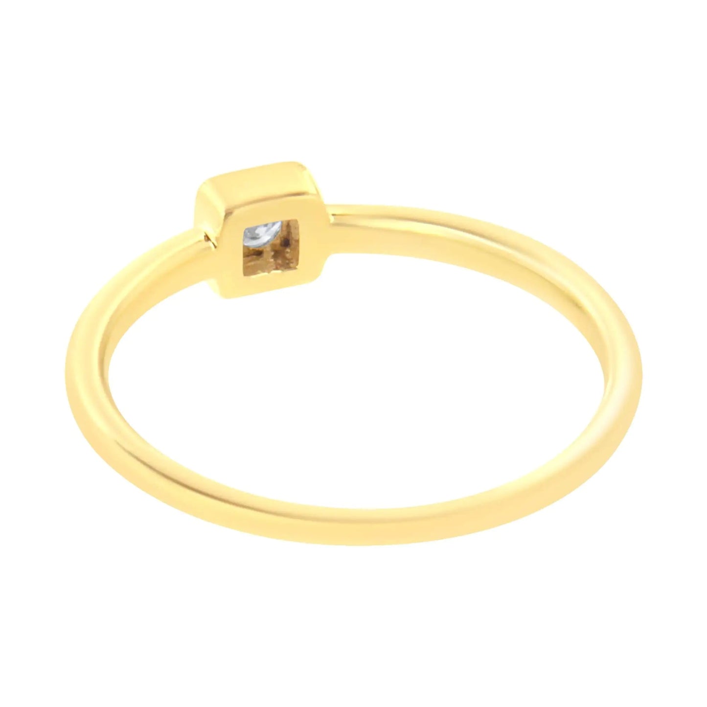 14K Yellow Gold Plated .925 Sterling Silver 1/20 cttw Miracle Set Diamond Promise Ring (J - K Color, I1 - I2 Clarity) - Jaazi Intl