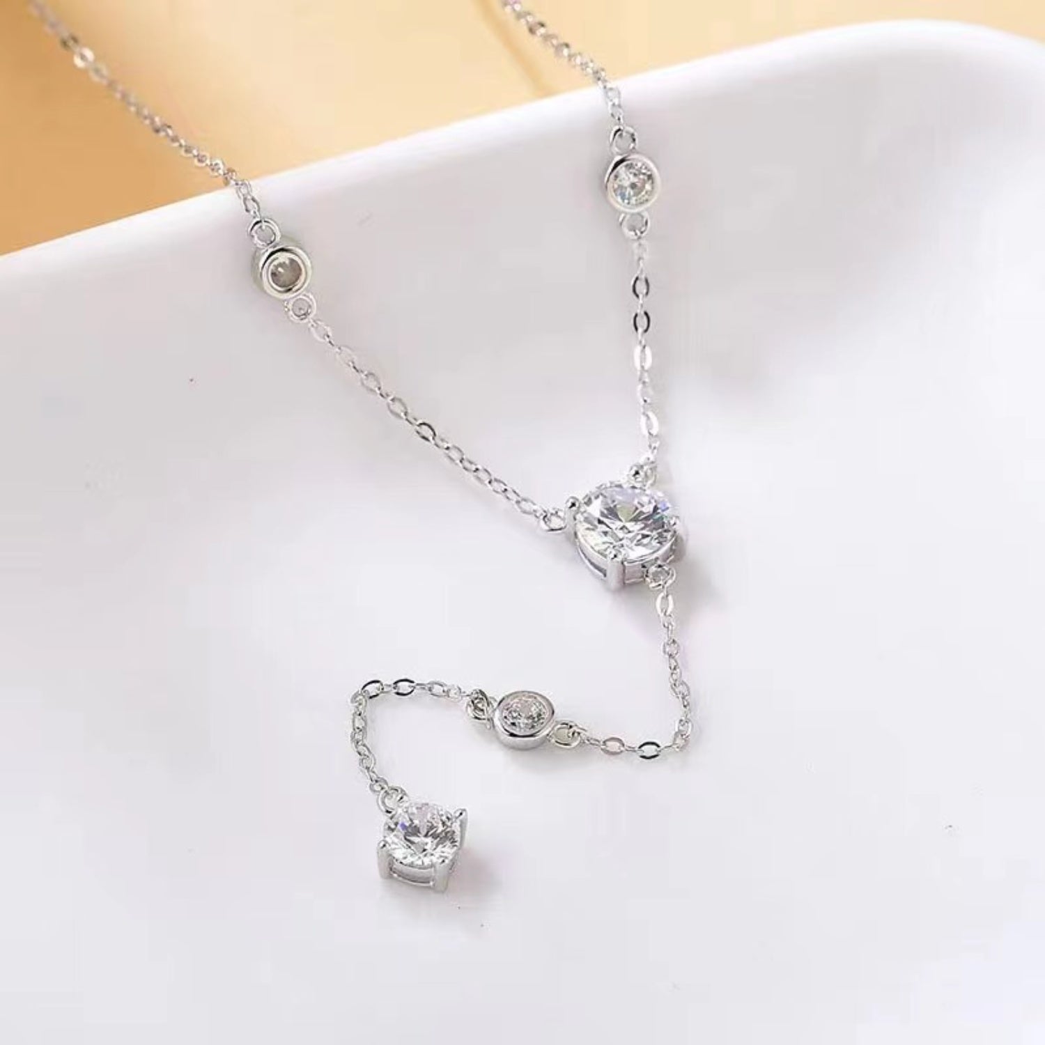 1.5 Carat Moissanite 925 Sterling Silver Necklace - Jaazi Intl