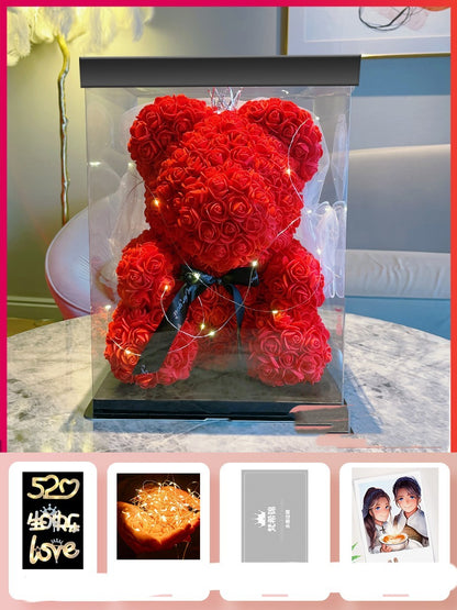 Rose Bear Bouquet Gift Box