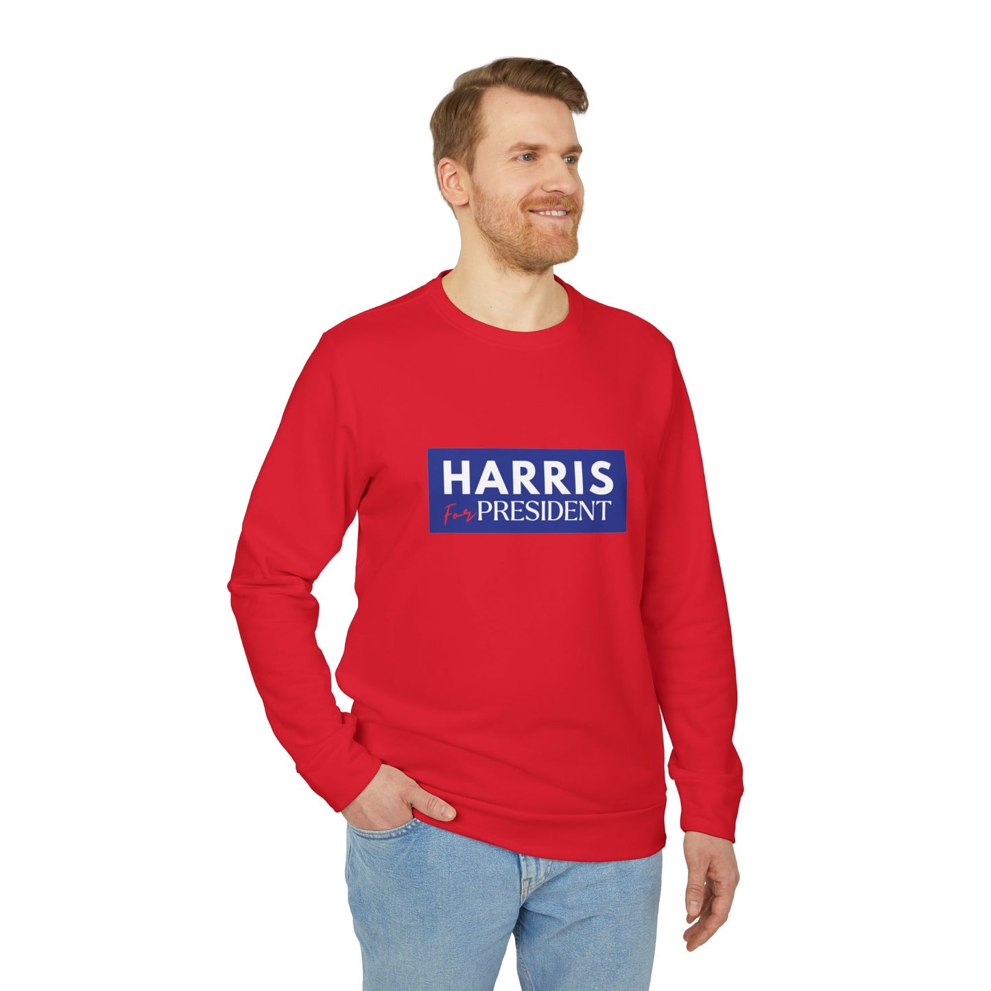 Harris for President Unisex Fleece Crewneck Sweatshirt