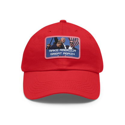 Make America Great Again Donald Trump Hat with Leather Patch (Rectangle)