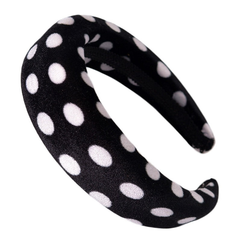 Milk Silk Face Wash Hair Band Velvet Sponge Hair Band Thickened Velvet Black Headband for Women