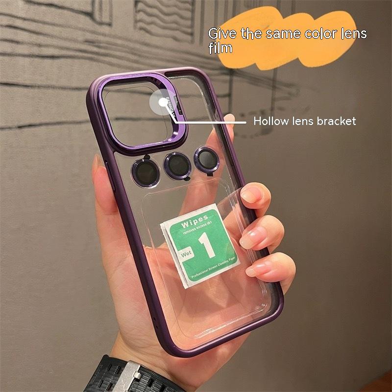 Metal Hollow Lens Bracket Phone Case