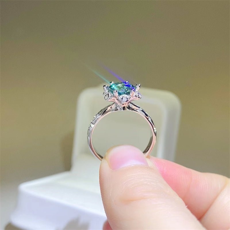 2 Carat Moissanite 925 Sterling Silver Ring - Jaazi Intl