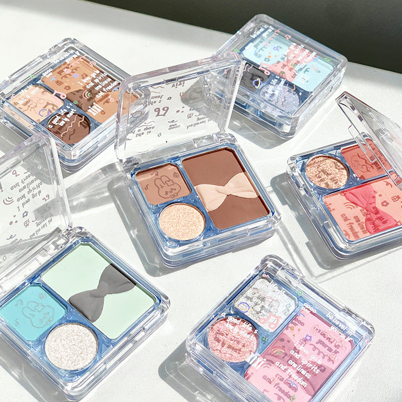 Three Colors Eye Shadow Powder Fine And Easy To Use