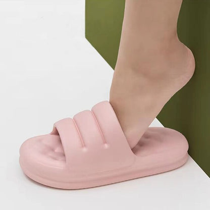 Non Slip Thick Platform Bathroom Slippers Women  Soft Sole Cloud Slide Slipper Woman Outdoor Flat Sandals Indoor Flip Flops