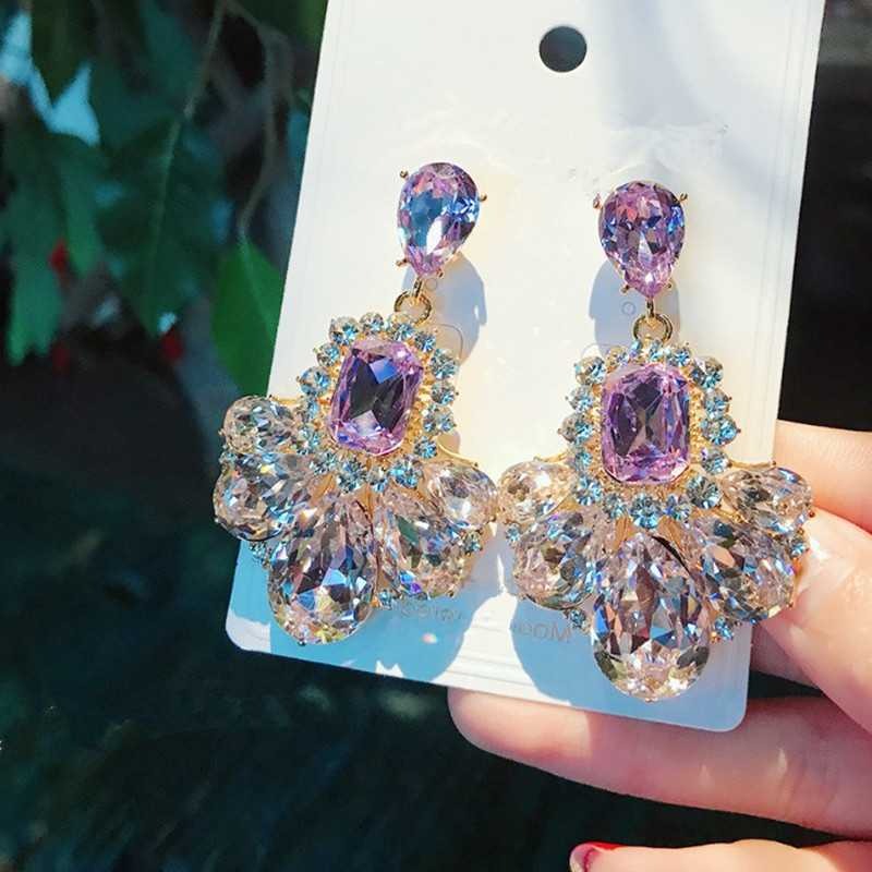 New Fashion Design Zircon Earrings for Women Luxury Temperament Water Drop Earrings for Women