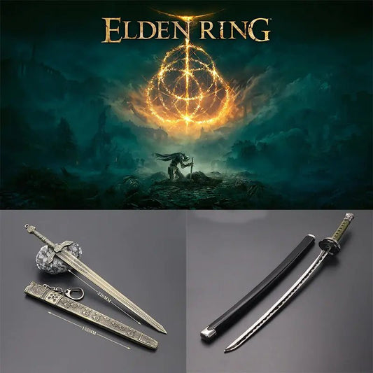 26cm Metal Elden Ring Banished Knight Famous Sword Moon Hidden Katana Game Peripheral Toy Weapon Decoration Collection Ornament - Jaazi Intl