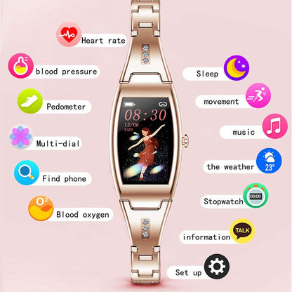 MK26 montre intelligente femmes filles moniteur de fréquence cardiaque dame Smartwatch 