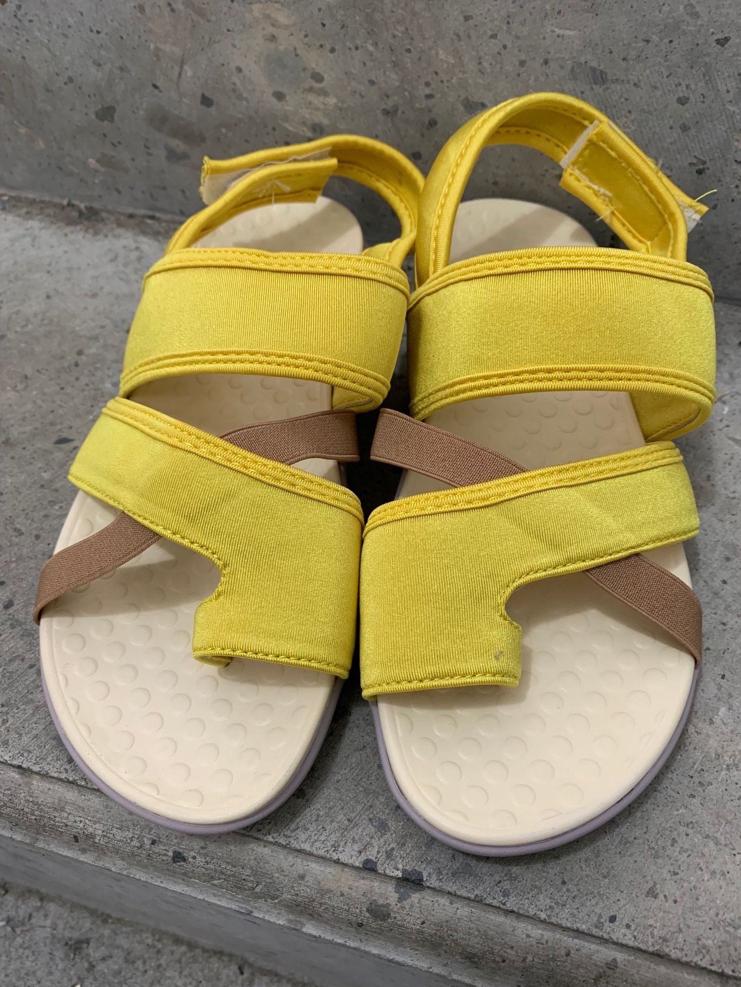 Summer Toe Thick Sole Beach Sandals with Velcro One Line Buckle Flat Bottom 43 Large Women's Shoes