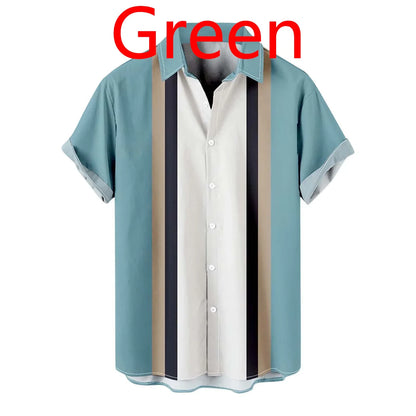 Tailored Suits Fashion Button-Down Party Shirts Short Sleeves