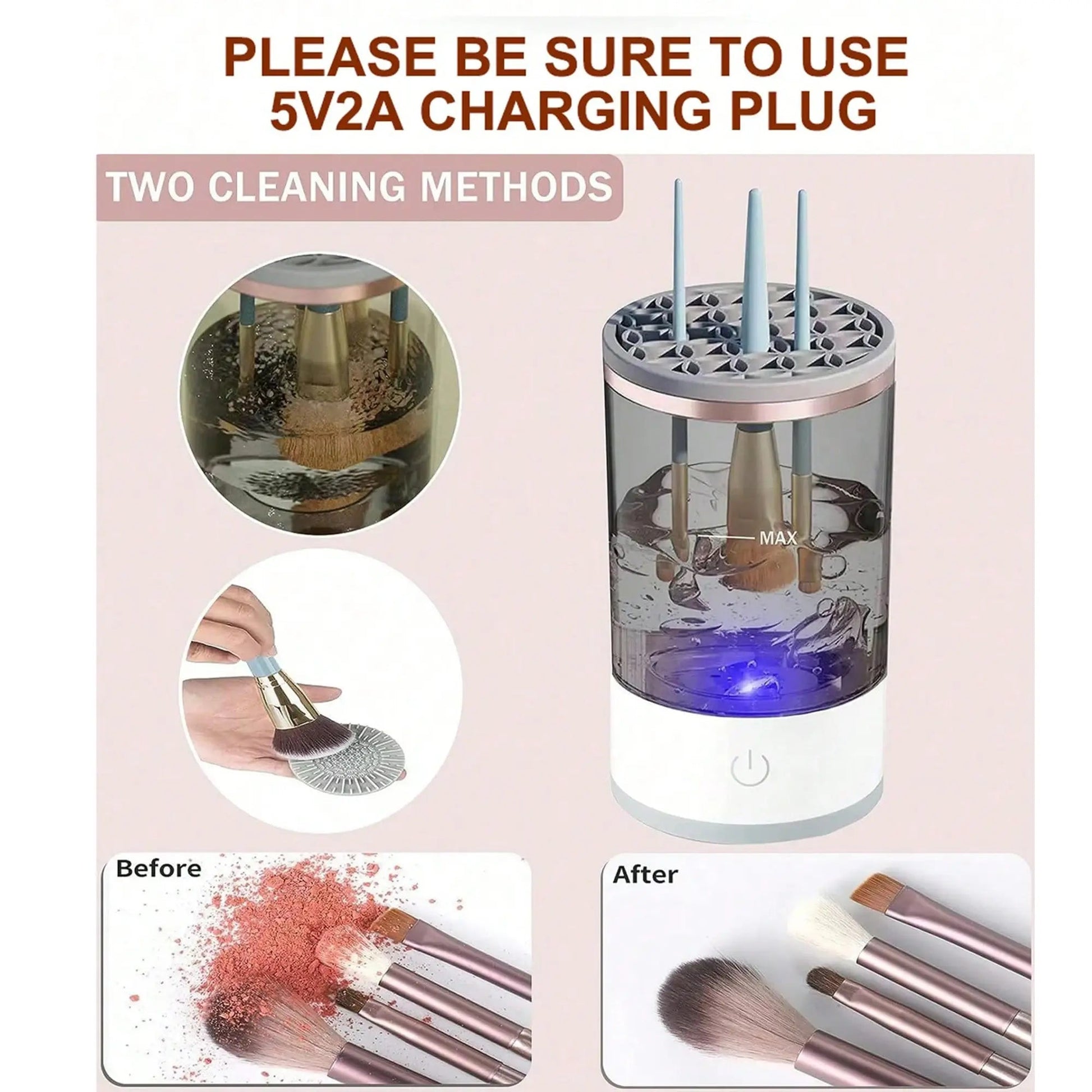 3-in-1 Automatic Makeup Brush Cleaning and Drying Stand - Jaazi Intl