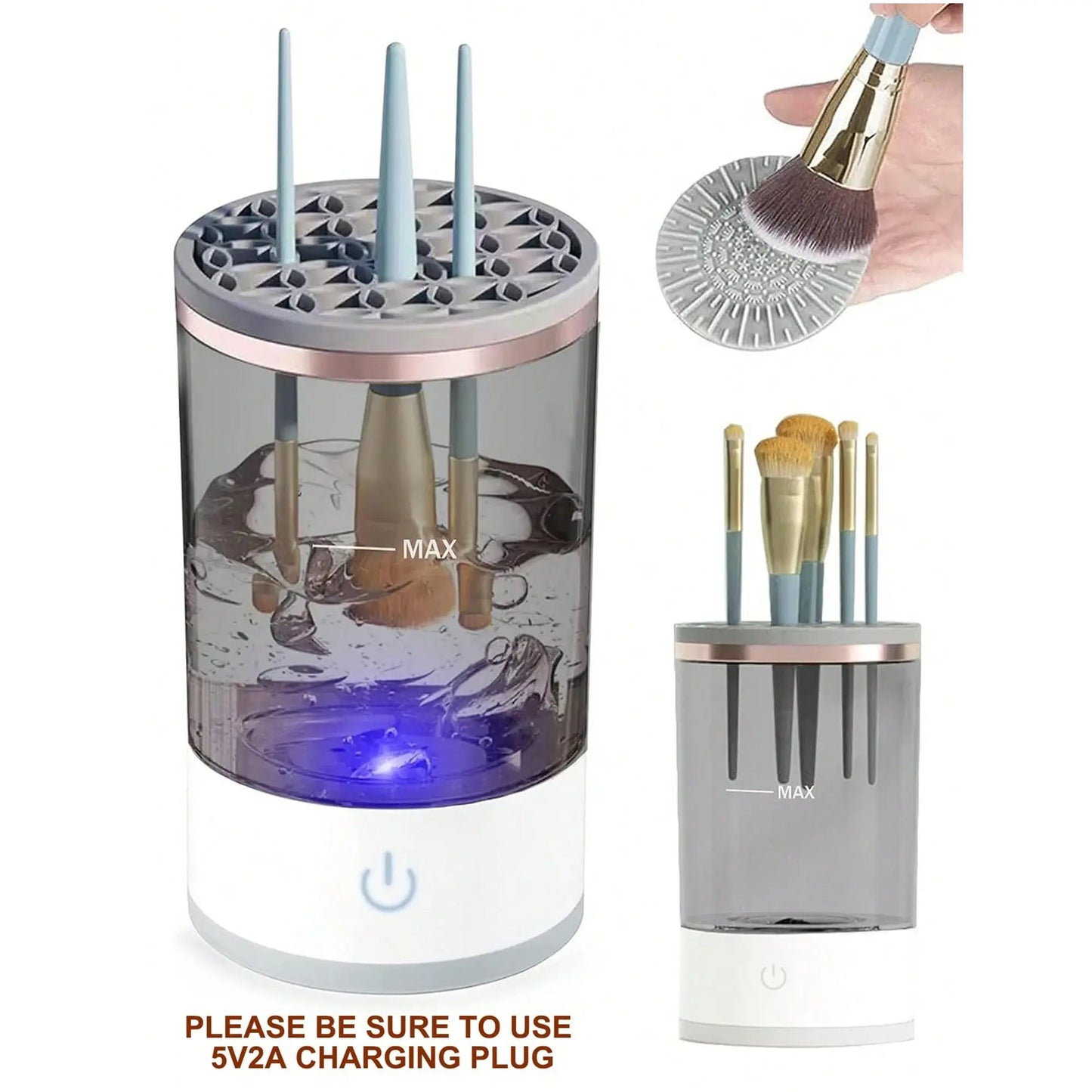 3-in-1 Automatic Makeup Brush Cleaning and Drying Stand - Jaazi Intl