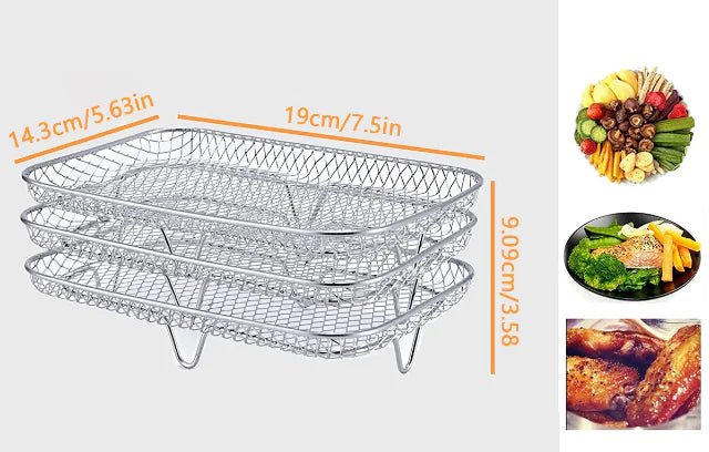 3-layers Air Fryer Rack - Jaazi Intl