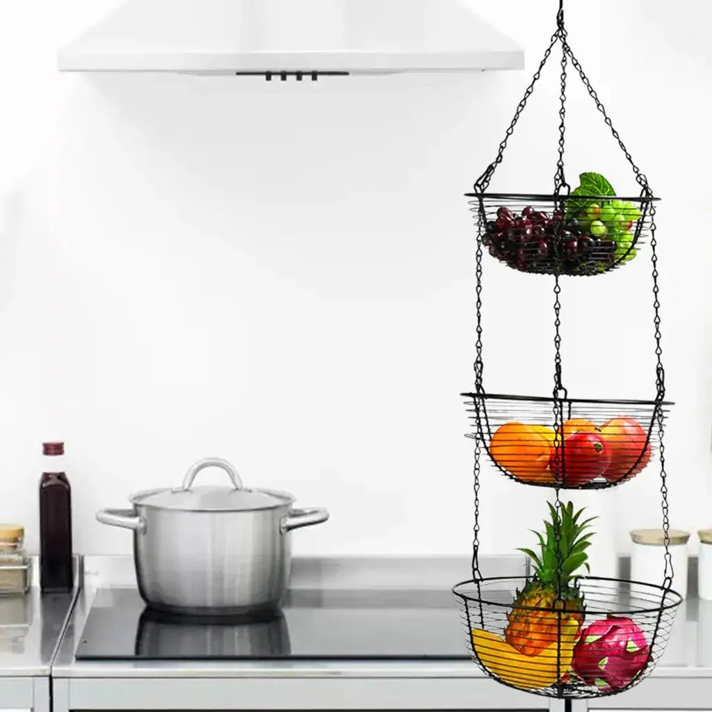 3-Tier Hanging Fruit Basket - Jaazi Intl